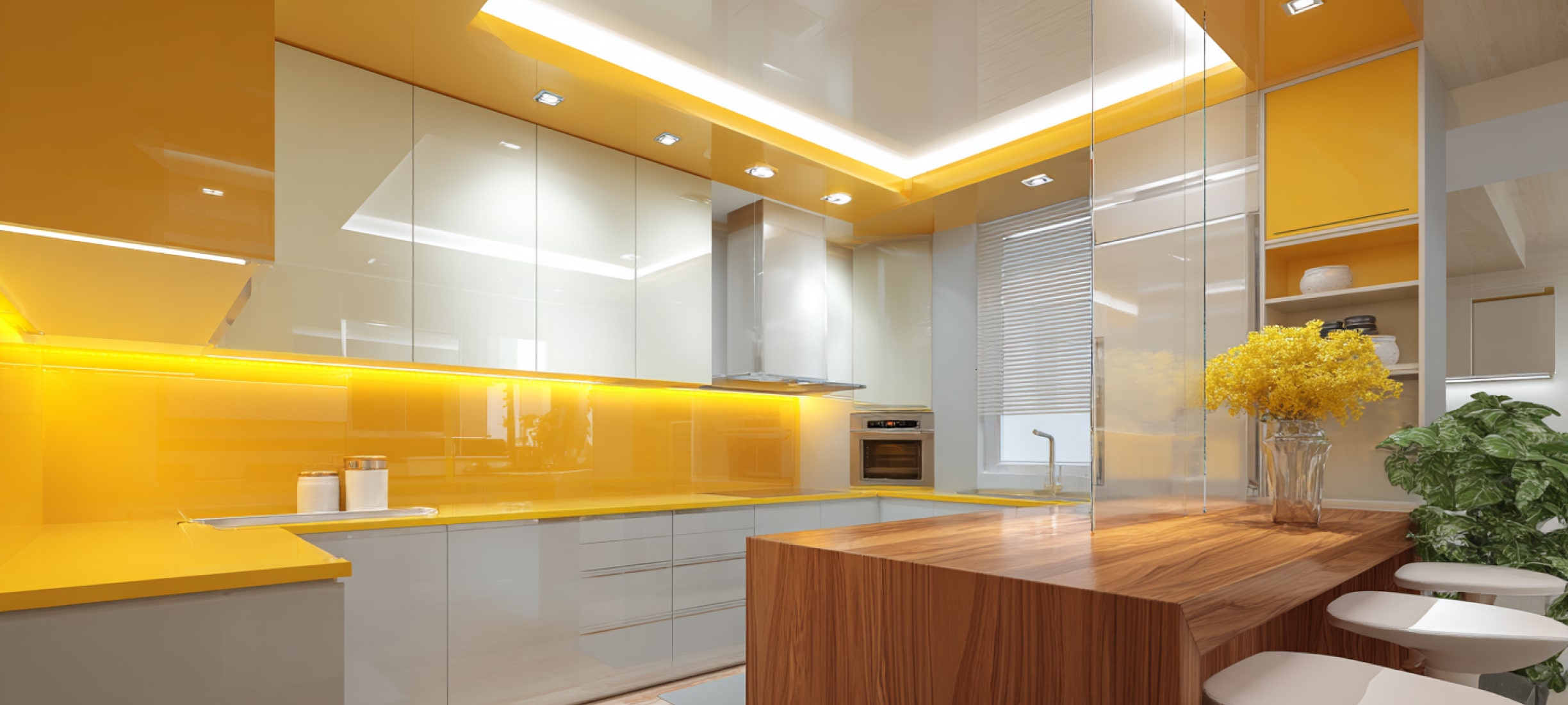 Двухуровневые натяжные потолки: формы, дизайн, варианты подсветки